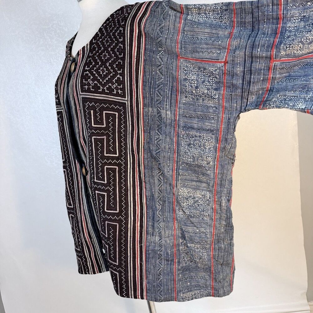 Vintage Hmong Handwoven Ethnic Jacket XL READ - Picture 9 of 13
